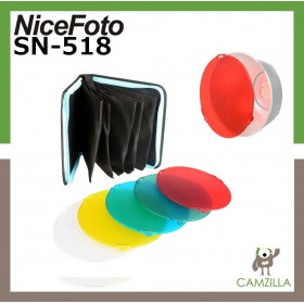 NICEFOTO SN-518 COLOR FILTER GELNICEFOTO SN-518 COLOR FILTER GEL FOR STANDARD REFLECTOR DISH NFLASH STROBE